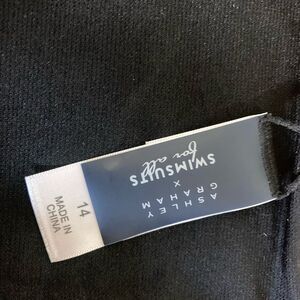 Black Ashley Graham bathing suit bottoms, NWT, size 14